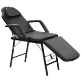 Vidaxl treatment chair for face 185x78x76 cm artificial leather black