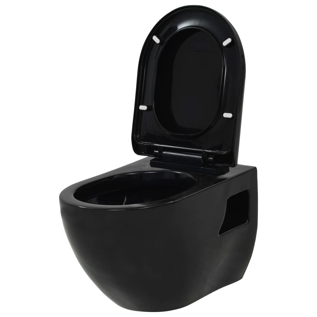 Vidaxl Wall toilet keramisk sort