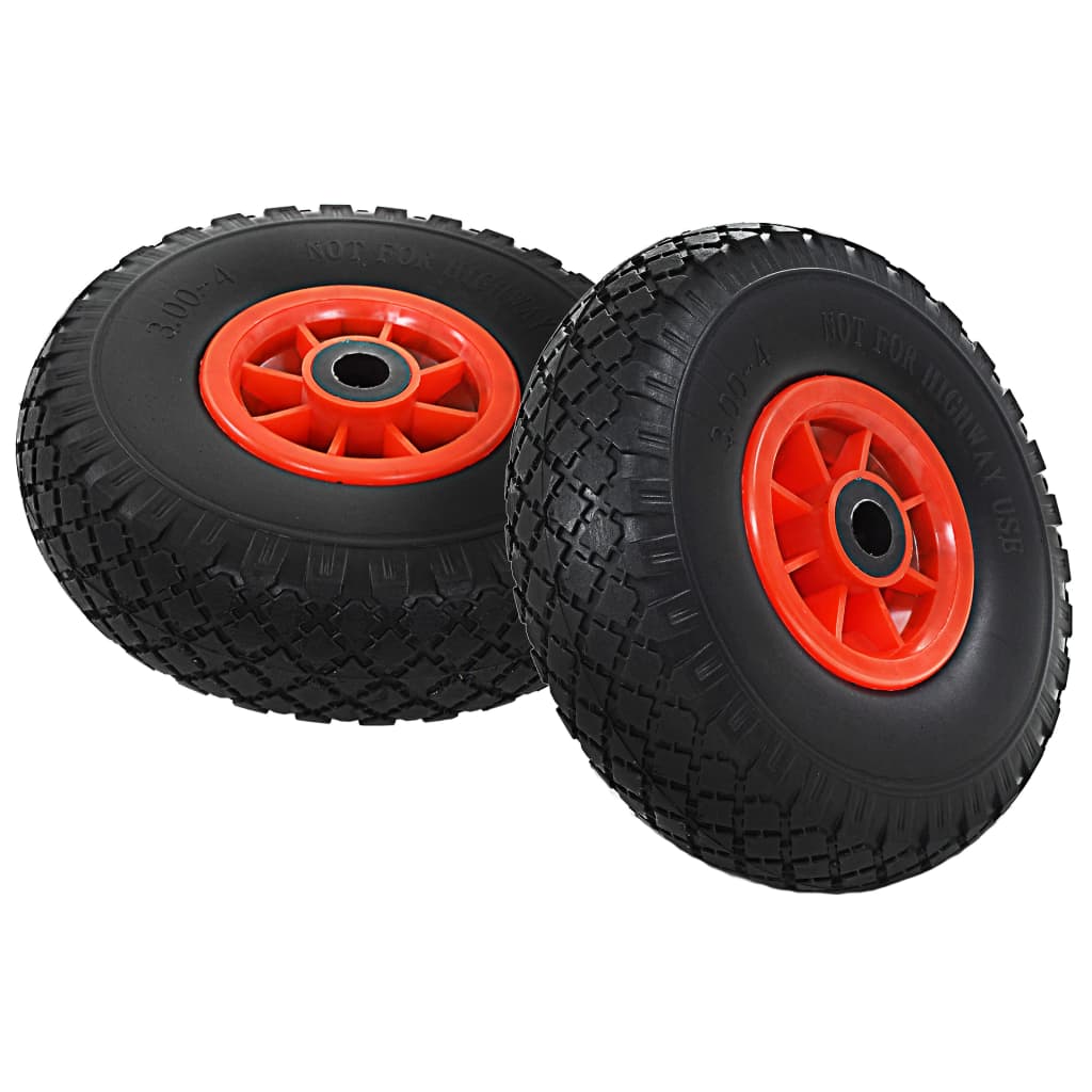 Vidaxl Hand Truck Wheels 3,00-4 (260x85) Solidní PU 2 PCS