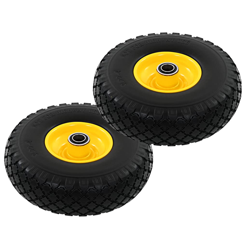 VidaXL hand truck wheels 3.00-4 (260x85) Solid PU 2 pcs