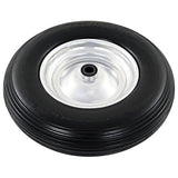 Vidaxl wheelbarrow wheels with axles 4.00-8 390 mm solid PU 2 sts