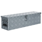 Vidaxl Aluminum box 80.5x22x22 cm silver colored