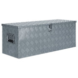 Vidaxl Aluminum box 110.5x38.5x40 cm silver colored