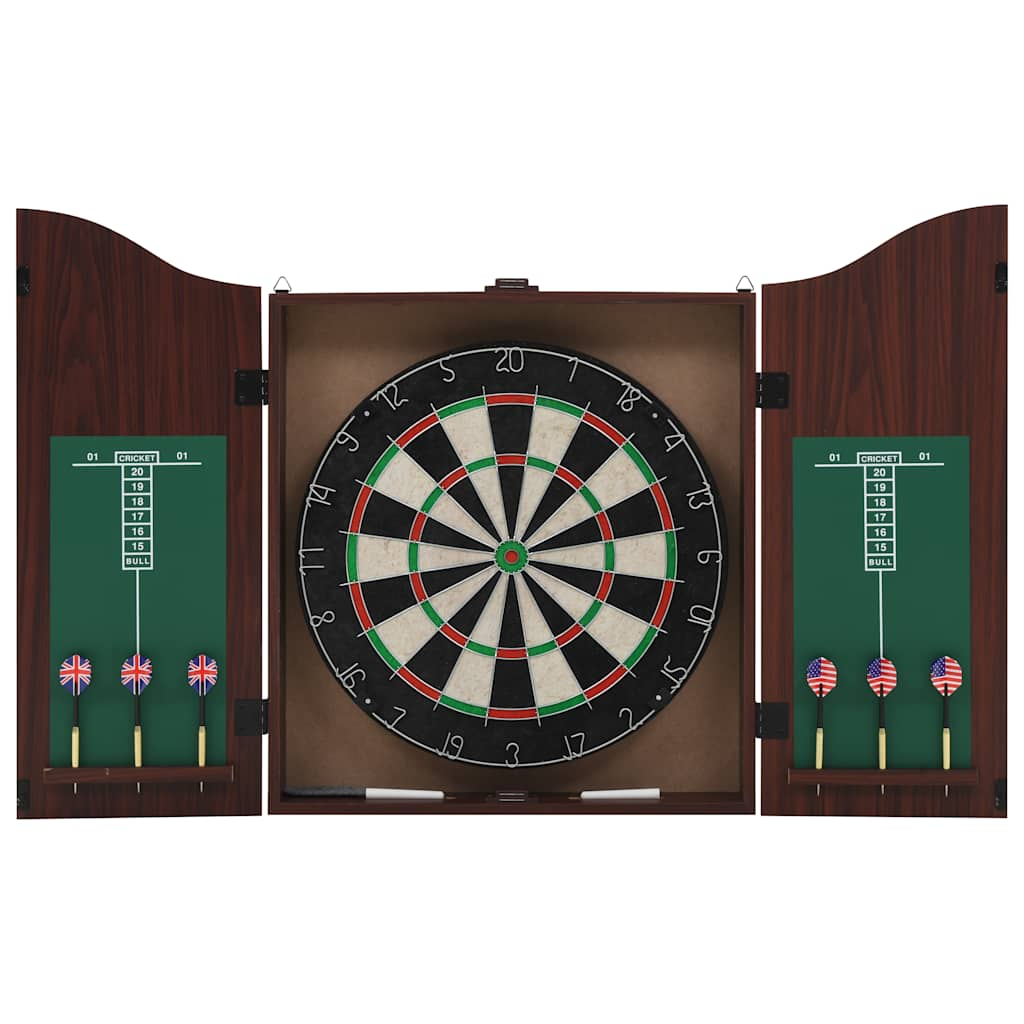 Vidaxl dartboard profesjonell med skap og 6 dart sisal