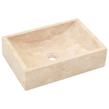 VidaXL sink 45x30x12 cm marble high -gloss cream -colored