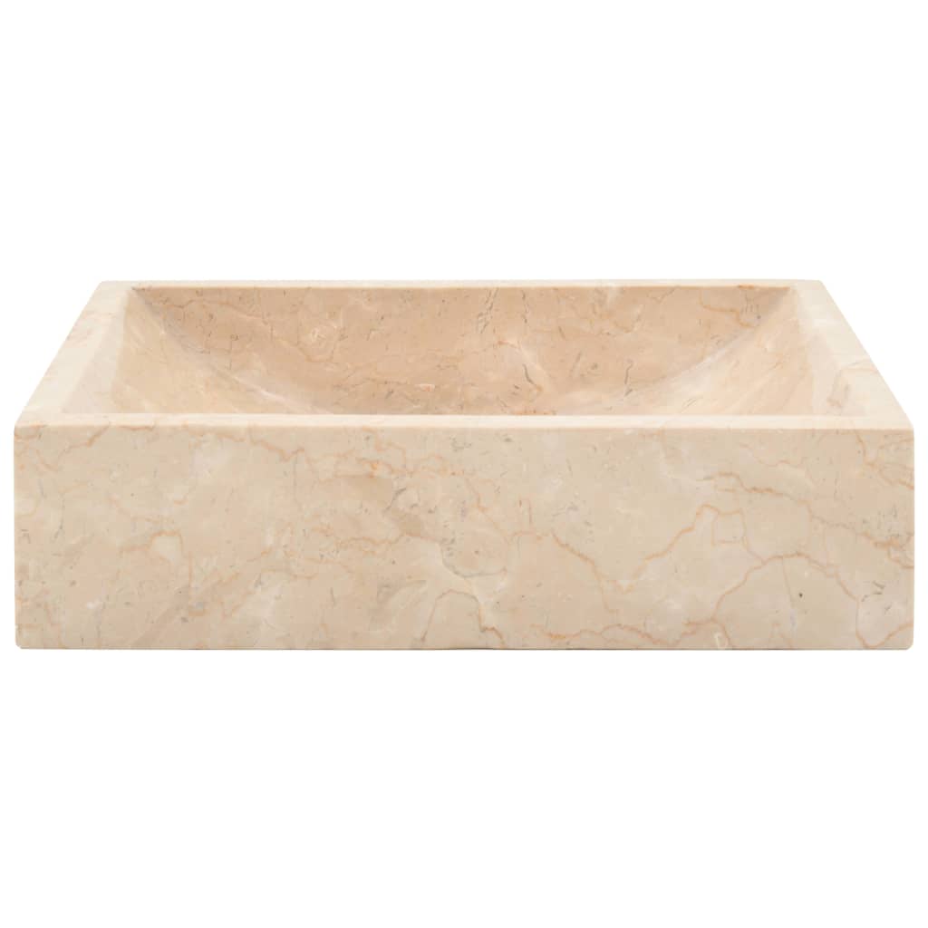 VidaXL sink 45x30x12 cm marble high -gloss cream -colored