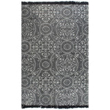 Vidaxl Kelim koberec se vzorem 120x180 cm Cotton Grey