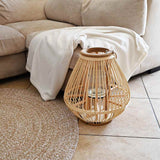 Vidaxl Lantern Holder Hanging Wicker Naturel