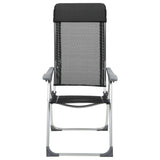 Vidaxl Campingstühle faltbare Aluminium schwarz 4 STs