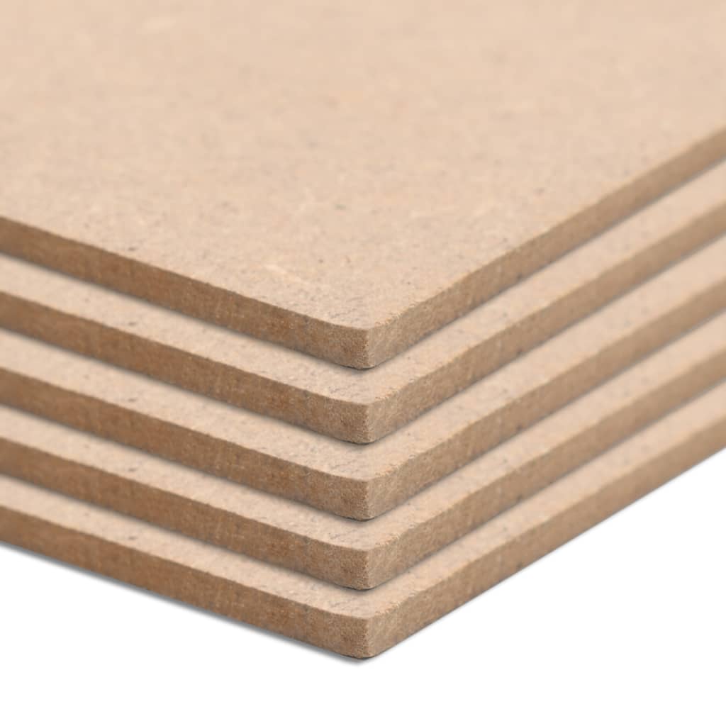 Vidaxl MDF -plater Rektangulær 120x60 cm 2,5 mm 5 STS