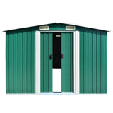 Vidaxl Garden Shed 257x298x178 cm metalgrøn