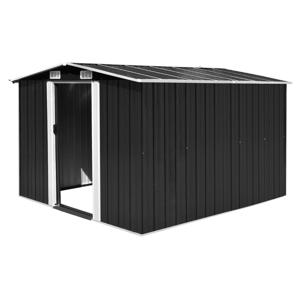 Vidaxl Garden Shed 257x298x178 cm metal anthracit -farvet