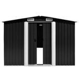 Vidaxl Garden Shed 257x298x178 cm metal anthracit -farvet