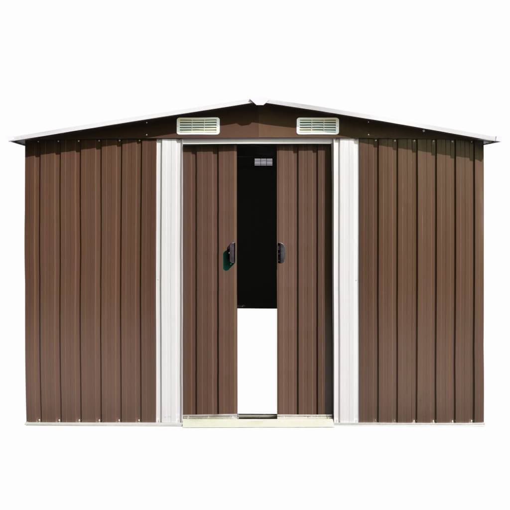 Vidaxl Garden Shed 257x298x178 cm metalbrun