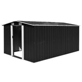 Vidaxl Garden Shed 257x392x181 cm metal anthracit -farvet