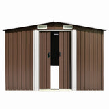 Vidaxl Garden Shed 257x392x181 cm Metal Brown