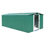 Vidaxl Garden Shed 257x489x181 cm metalgrøn