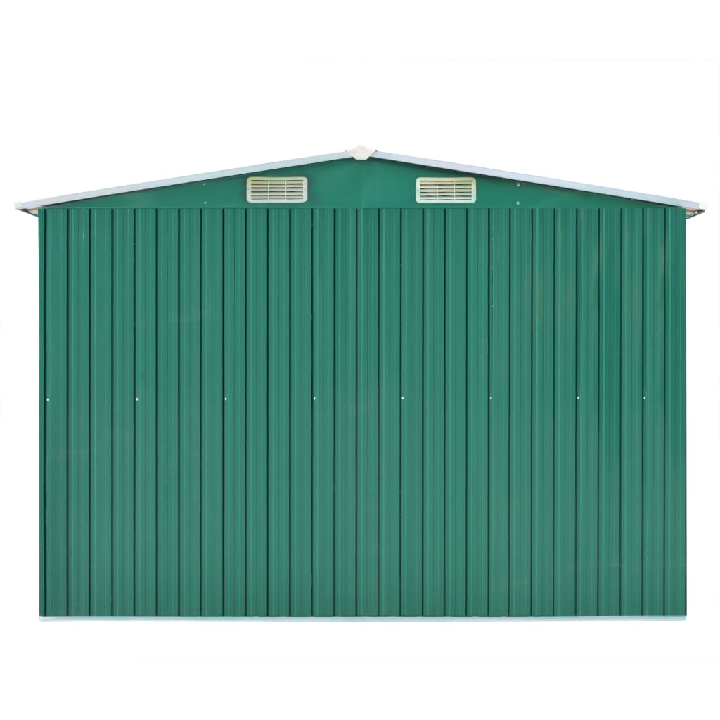 Vidaxl Garden Shed 257x489x181 cm metalgrøn