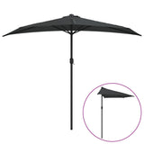 Vidaxl Balcony Parasol Half con polo de aluminio 270x144 cm antracita