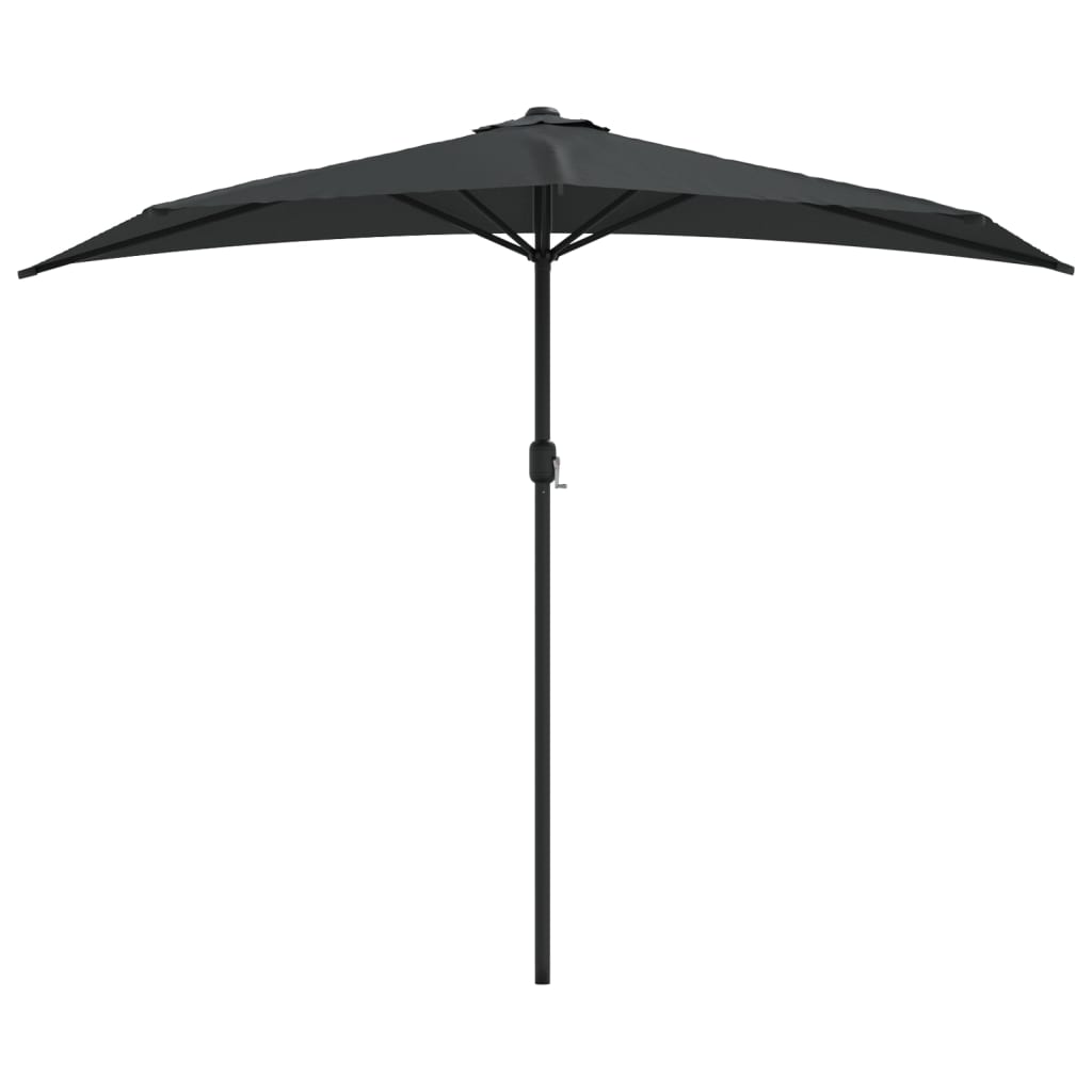 VidaXL Balkonparasol half met aluminium paal 270x144 cm antraciet