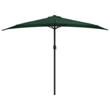 VidaXL Balkonparasol half met aluminium paal 300x155 cm groen