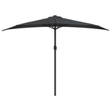 Vidaxl Balkon Parasol halb mit Aluminiumpol 300x155 cm Anthrazit