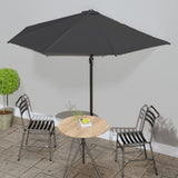 Vidaxl Balkon Parasol halb mit Aluminiumpol 300x155 cm Anthrazit