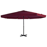 Vidaxl -Parasol mit Aluminiumpol 500 cm Bordeaux Rot