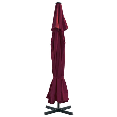 Vidaxl parasol with aluminum pole 500 cm burgundy red