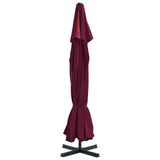 Vidaxl -Parasol mit Aluminiumpol 500 cm Bordeaux Rot