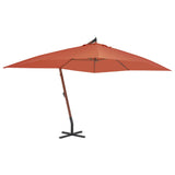 Vidaxl Parasol flottant avec poteau en bois 400x300 cm en terre cuite -colored