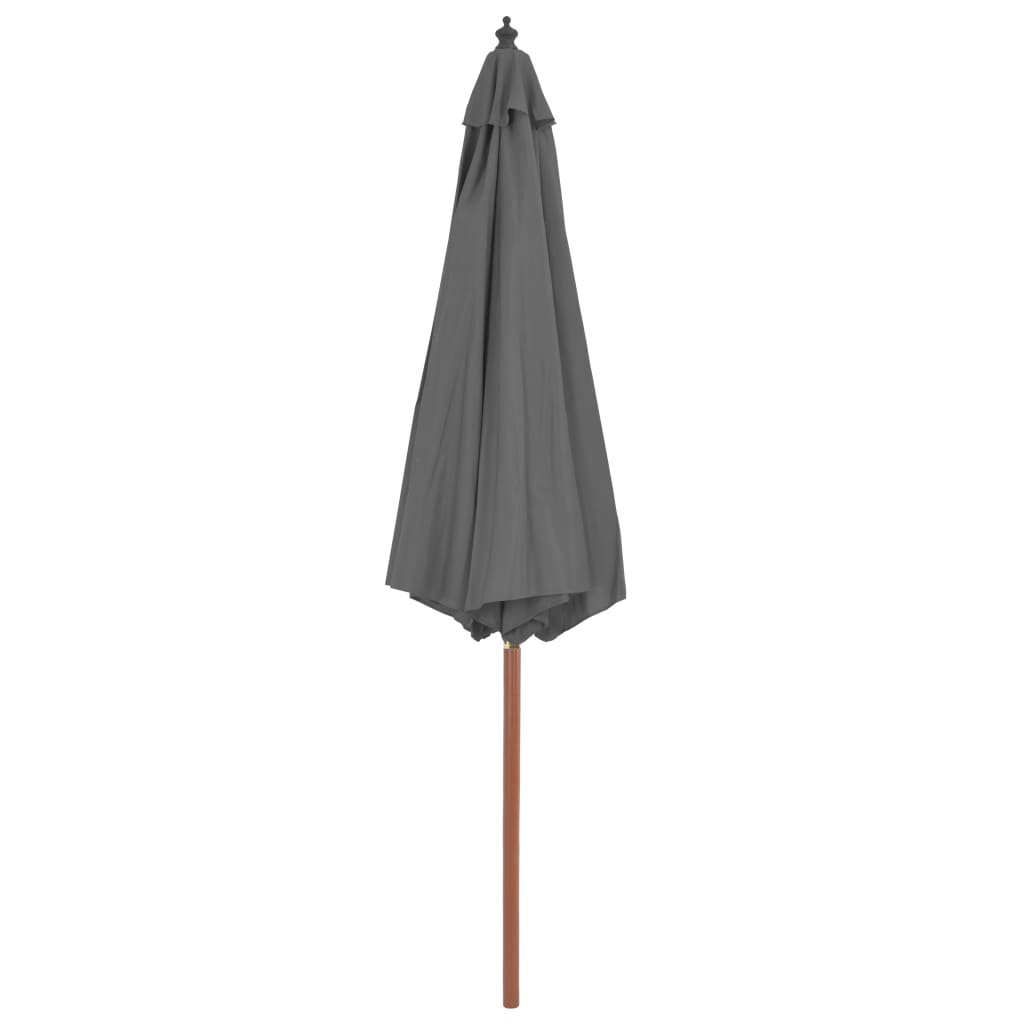 Vidaxl -parasol med trepol 300 cm Antracitt