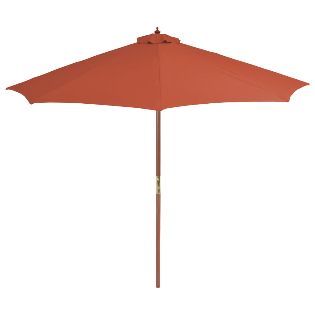 Vidaxl Parasol with wooden pole 300 cm terracotta