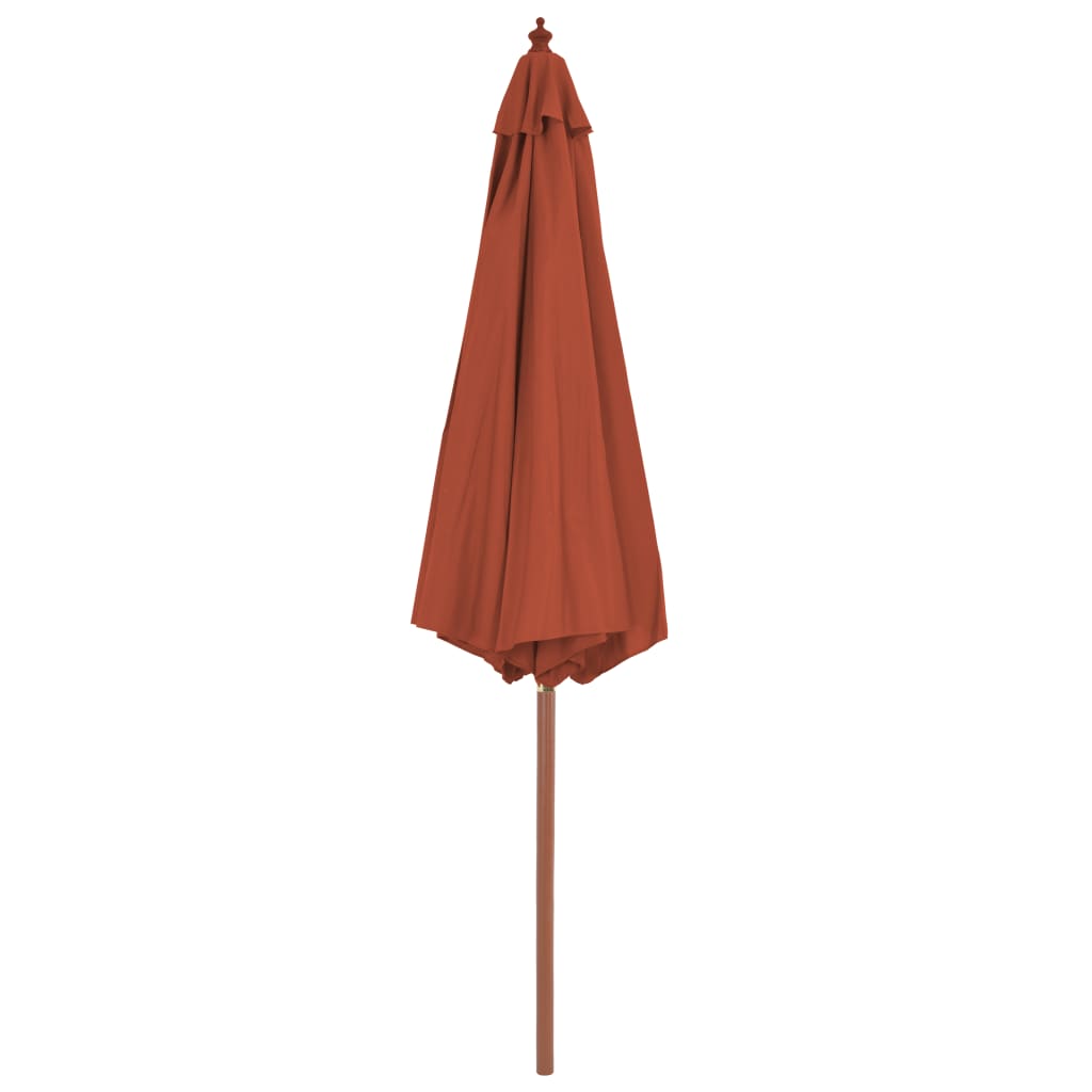 Vidaxl Parasol with wooden pole 300 cm terracotta