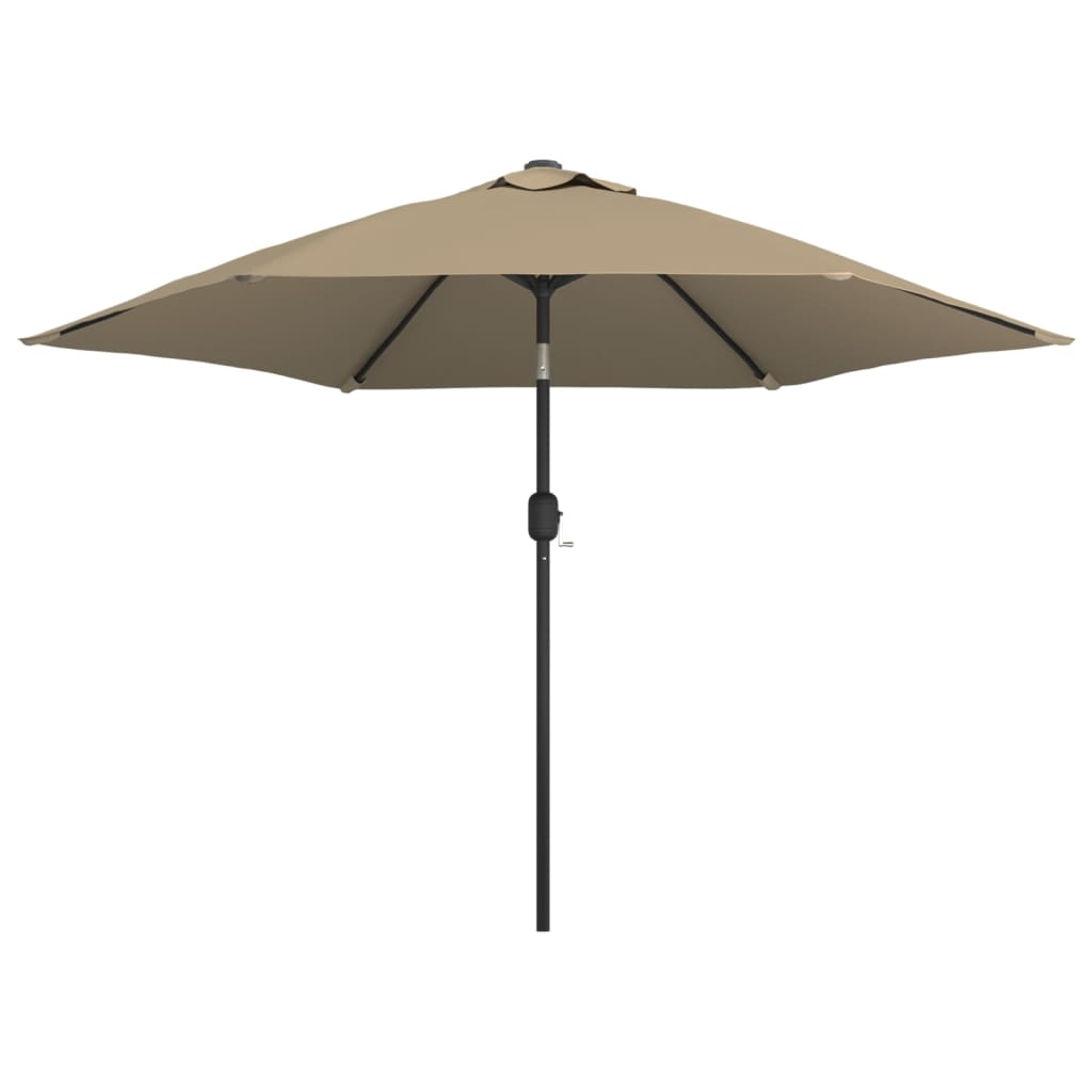 Vidaxl -parasol med metallstang 300 cm taupe