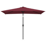 Vidaxl -parasol med metallstang 300x200 cm Bordeaux rød