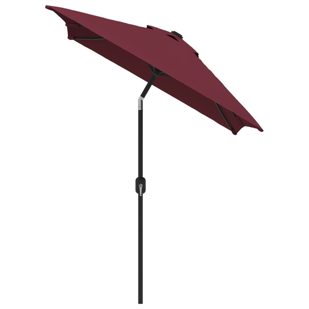 Vidaxl -parasol med metallstang 300x200 cm Bordeaux rød