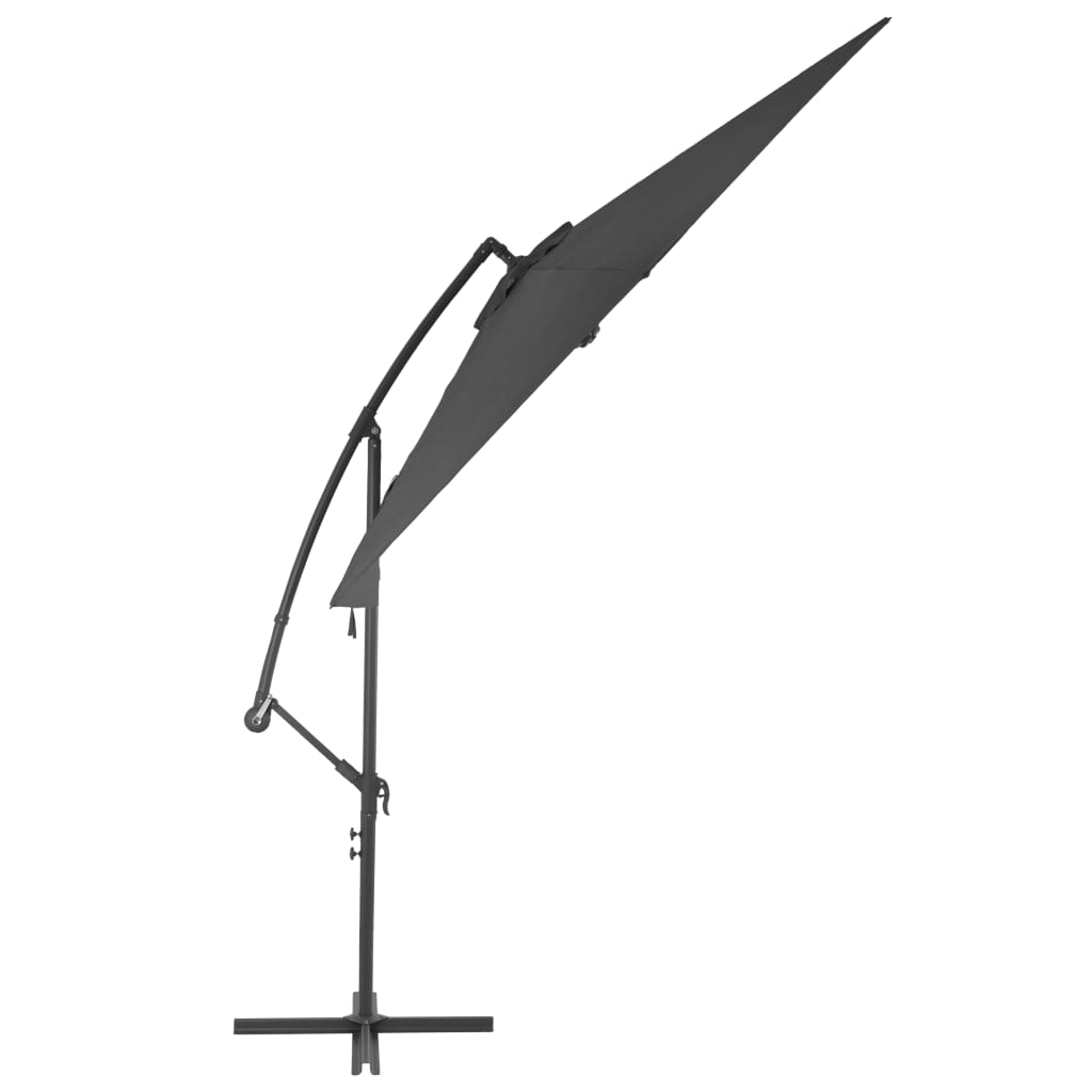 Vidaxl Parasol flottant avec poteau en aluminium 300 cm anthracite -colored