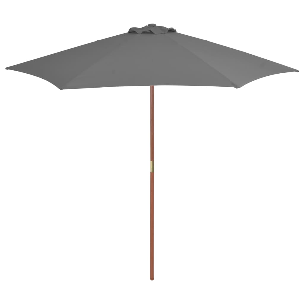 Vidaxl -parasol med trepol 270 cm Antracitt