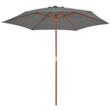 Vidaxl -parasol med trepol 270 cm Antracitt