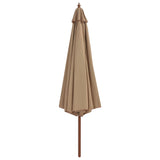 Vidaxl -Parasol mit Holzstange 350 cm Taupe