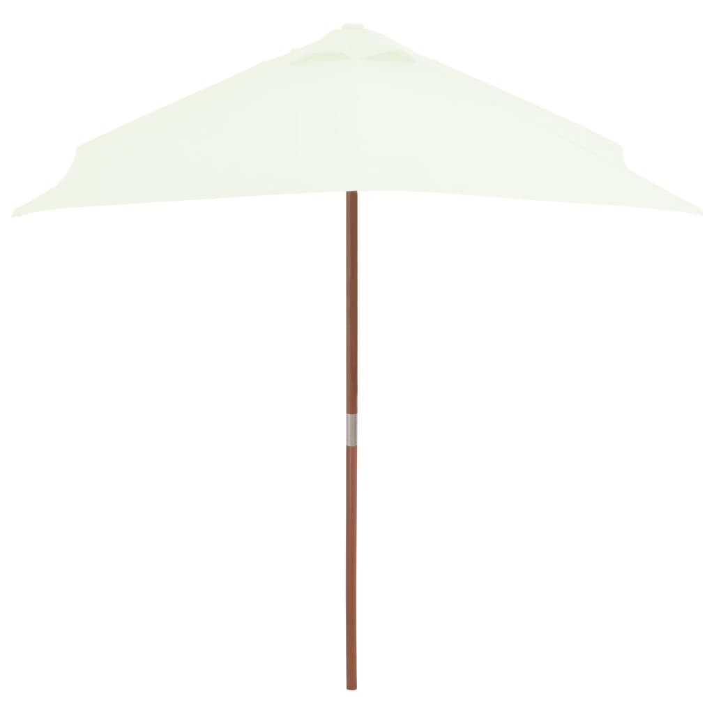 Vidaxl -parasol med trepol 150x200 cm sand -farget