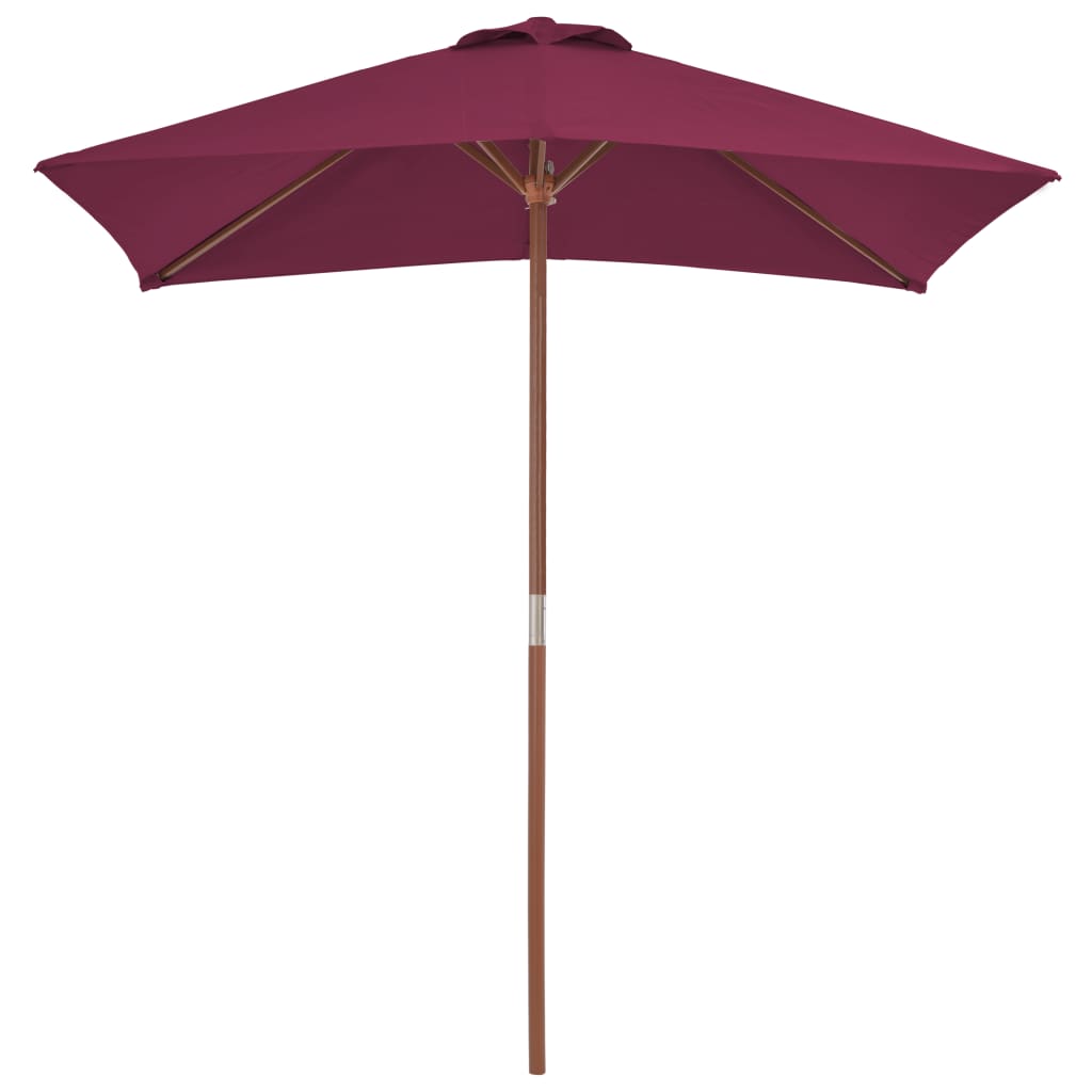 Vidaxl -parasol med trepol 150x200 cm Bordeaux rød