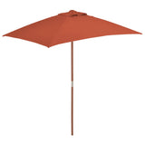 Vidaxl -parasol med trepol 150x200 cm terrakotta -farget