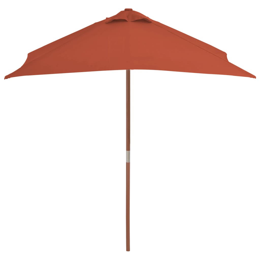 Vidaxl -parasol med trepol 150x200 cm terrakotta -farget