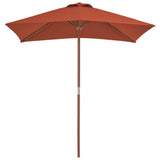 Vidaxl -parasol med trepol 150x200 cm terrakotta -farget