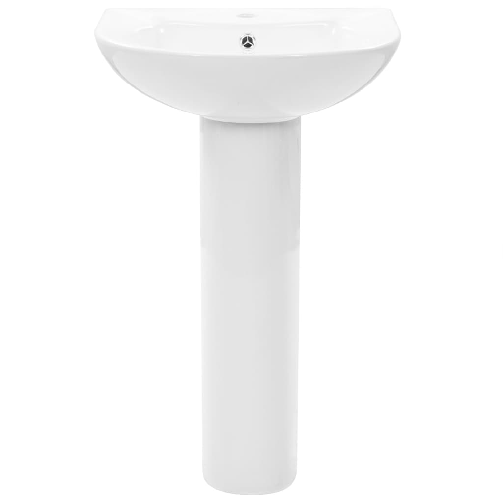 Vidaxl Washbasin na noze oddělený 520x440x190 mm keramická bílá