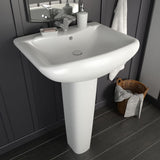 Vidaxl Washbasin na noze oddělený 580x470x200 mm keramická bílá