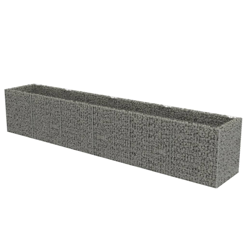 Vidaxl Gabion Planning Box höjde 540x90x100 cm Galvaniserat stål