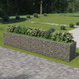 Vidaxl Gabion Planungsplanx erhéicht 540x90x100 cm galvaniséiert Stol